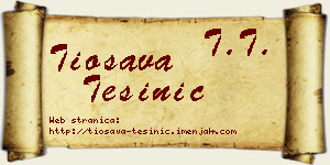 Tiosava Tešinić vizit kartica